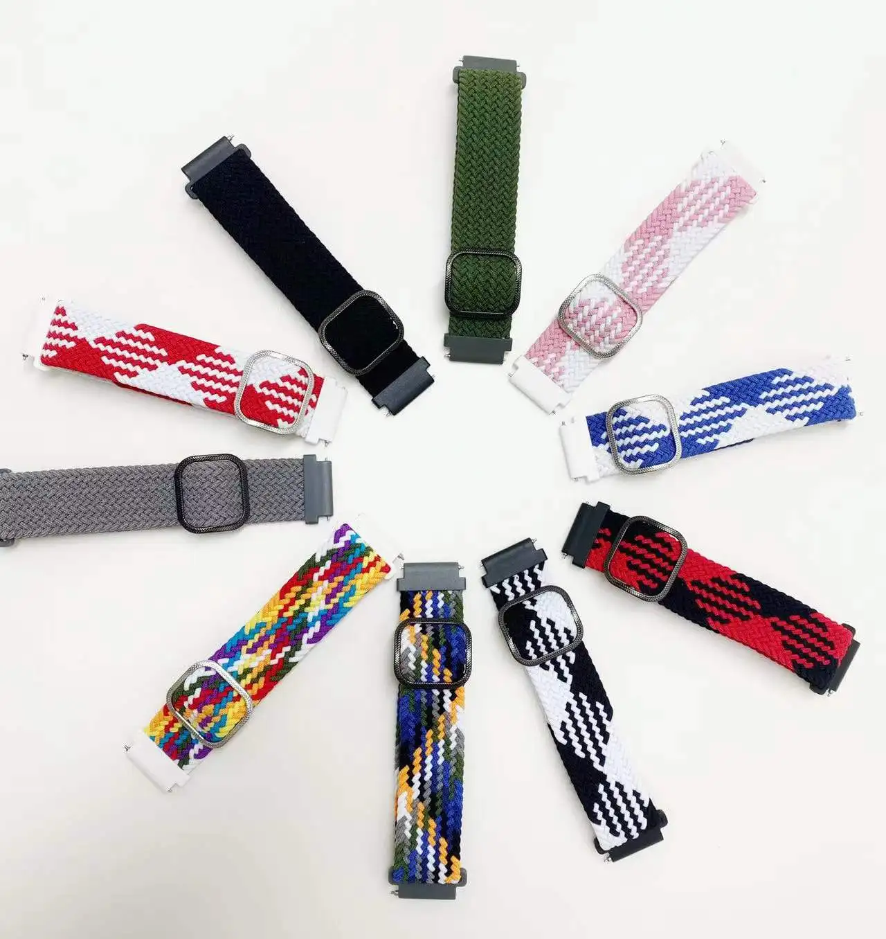สายไนลอนกีฬาสำหรับ Garmin Forerunner 255ดนตรี55 245 645สายรัดข้อมือ vivoactive 4 /venu 2 plus SQ 2 watchband 22/20มม.