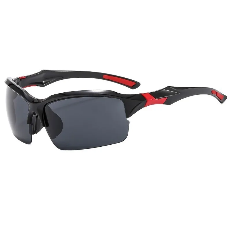 1 Stück Damen-Sonnenbrille mit halbem Rahmen, polarisierte Gläser, gepunkteter Rahmen, leichter Kunststoffrahmen, sportlich und hochwertig – Detail 5