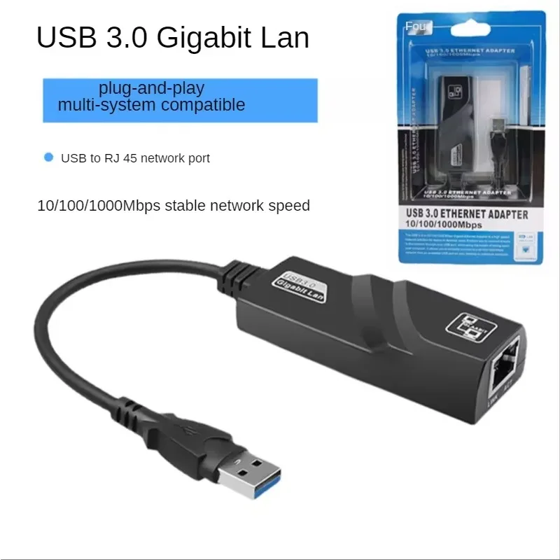 10/100/1000 Mbps Type-C USB 3.0 2.0 to Ethernet RJ45 USB C Lan Gigabit Network Adapter Converter Compatible for OS WIN