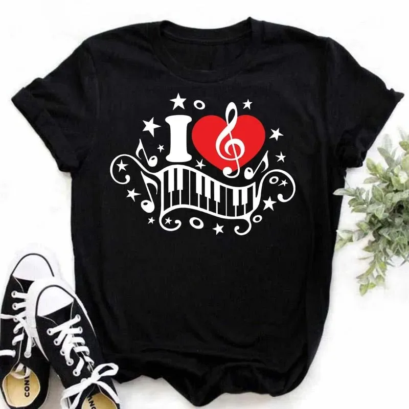 Kunst-T-Shirts, modische Kurzarmhemden und lässige Damenoberteile, schwarzes T-Shirt, T-Shirt für Damen, Damen-T-Shirt, Y2k-Top, Harajuku