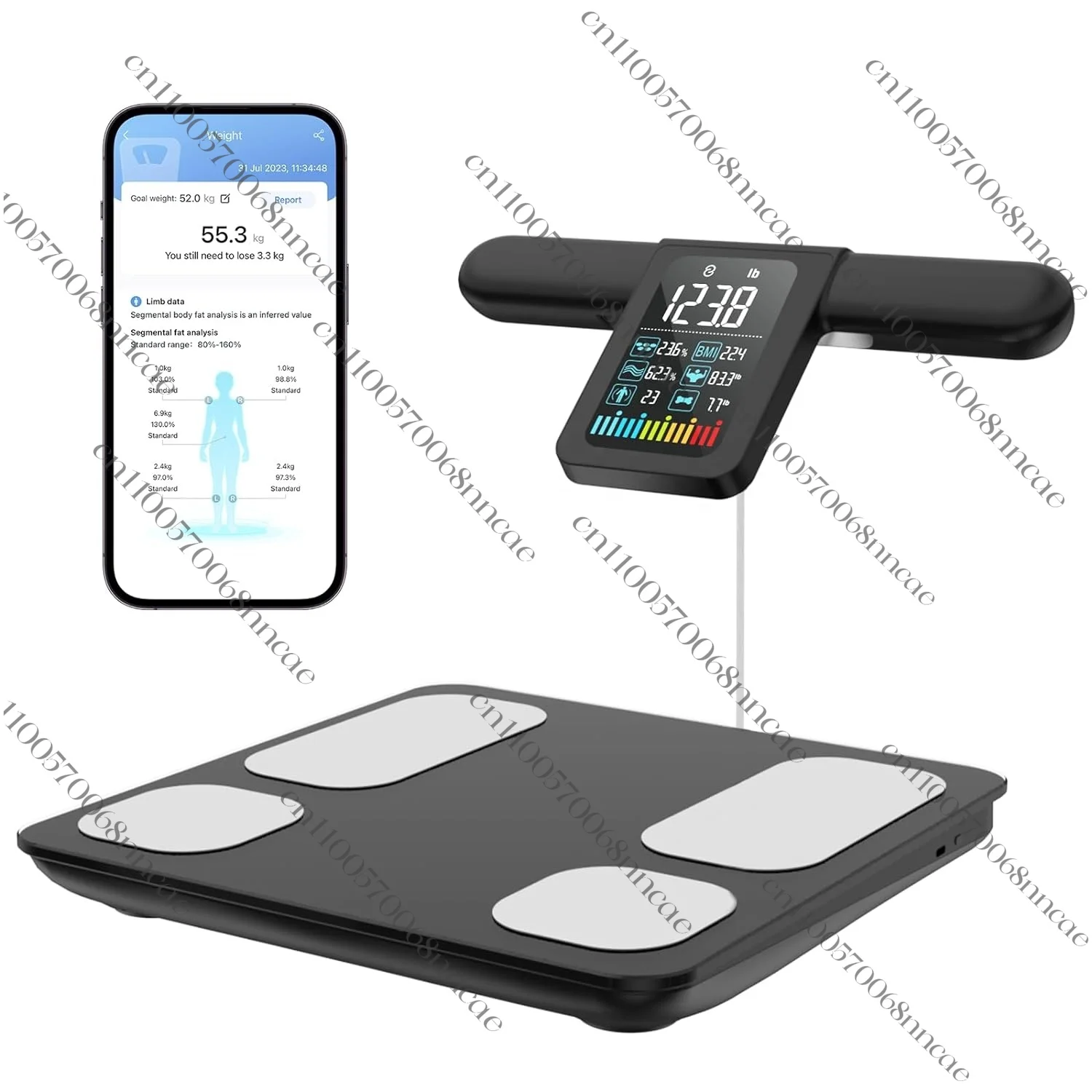 

Digital Body Composition Analyzer LCD Display Calorie Body Fat Scales BMI Bioimpedance Muscle Scale for Bathroom Use Glass