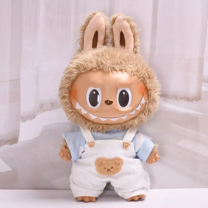 ラバブベア カジュアル衣装 交換服 38cm ぬいぐるみ オーバーオールセット 子供のおもちゃ 柔らかい素材 男女兼用 4歳未満向け