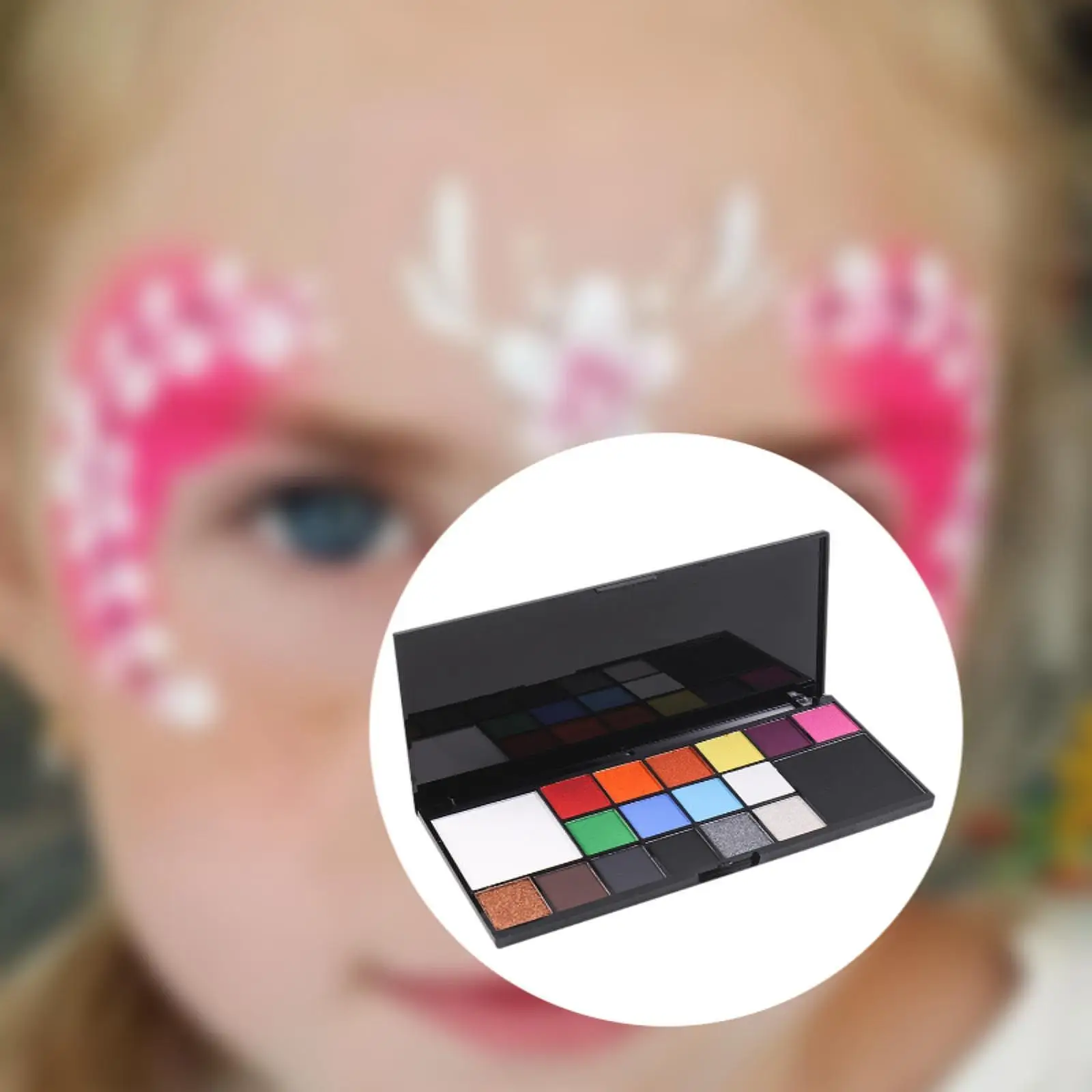 طلاء الوجه والجسم للأطفال والكبار لوحة رسم الوجه المحمولة القائمة على الماء لقضاء العطلات والهالوين والمسرح الفني للعب الأدوار التنكرية