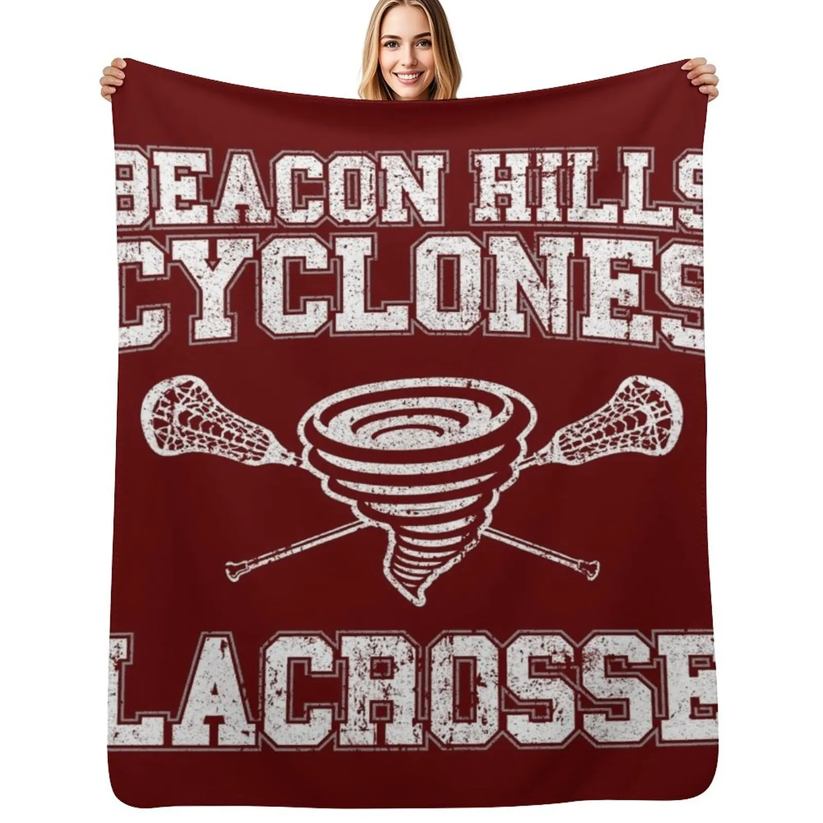 Beacon Hills Cyclones Lacrosse - Teen Wolf Throw Blanket For Sofa Thin manga christmas decoration sofa bed Thin Picnic Blankets