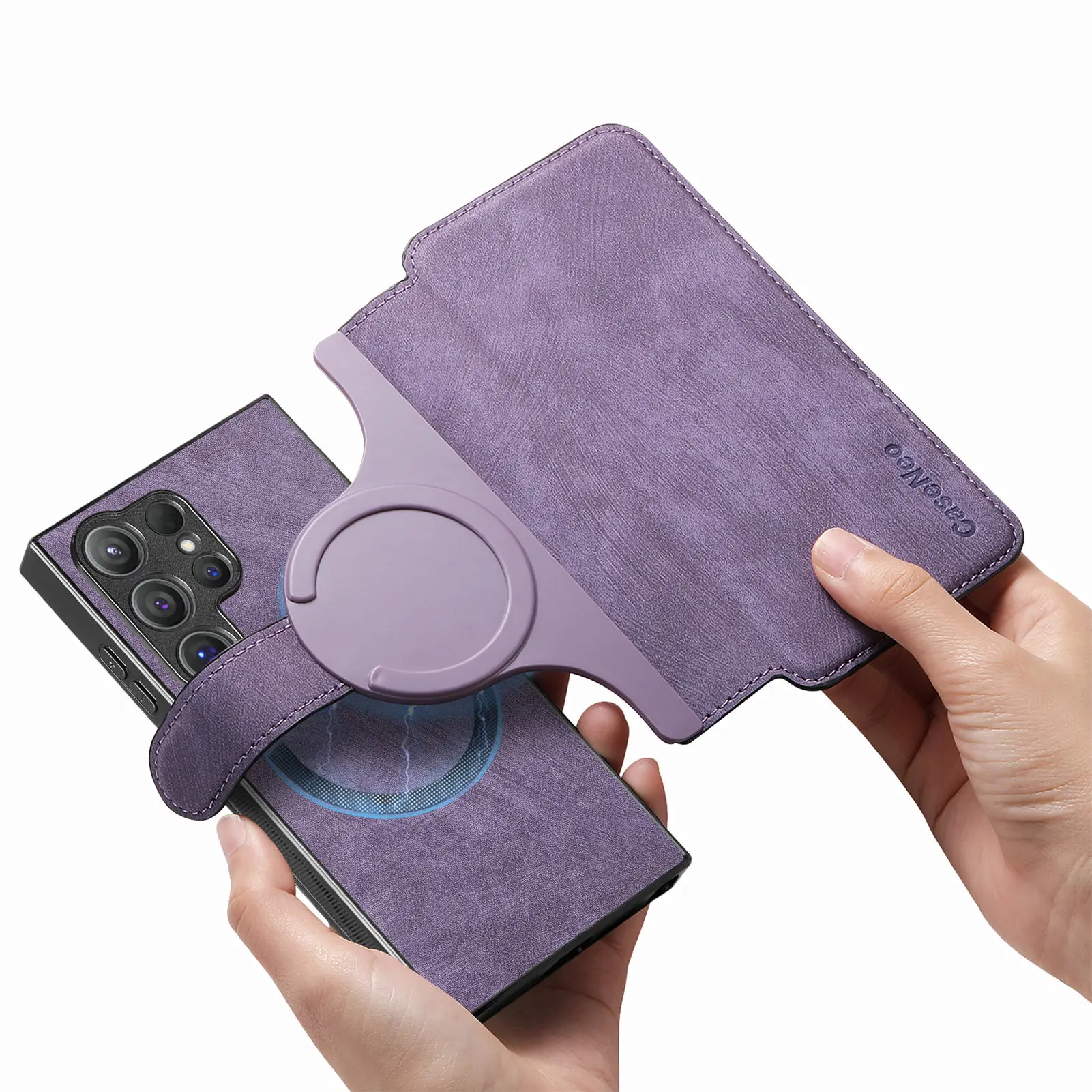 2 in 1 Magnetic Detachable Flip Wallet Case For Samsung Galaxy S26 Ultra Card Slot Kickstand Strong Magnet Cover