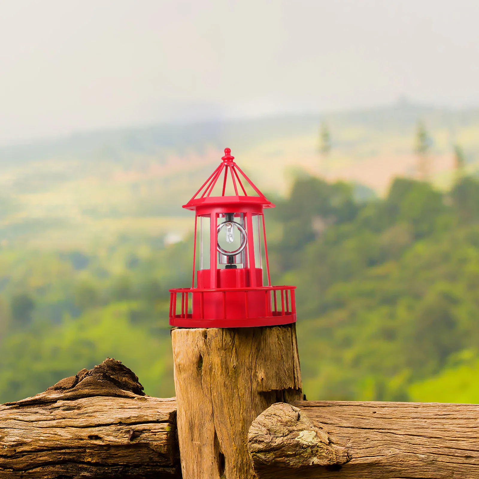 

Waterproof Solar Light Lighthouse Style Rotating LED Lamp for Outdoor Garden Pathway Night Lighting