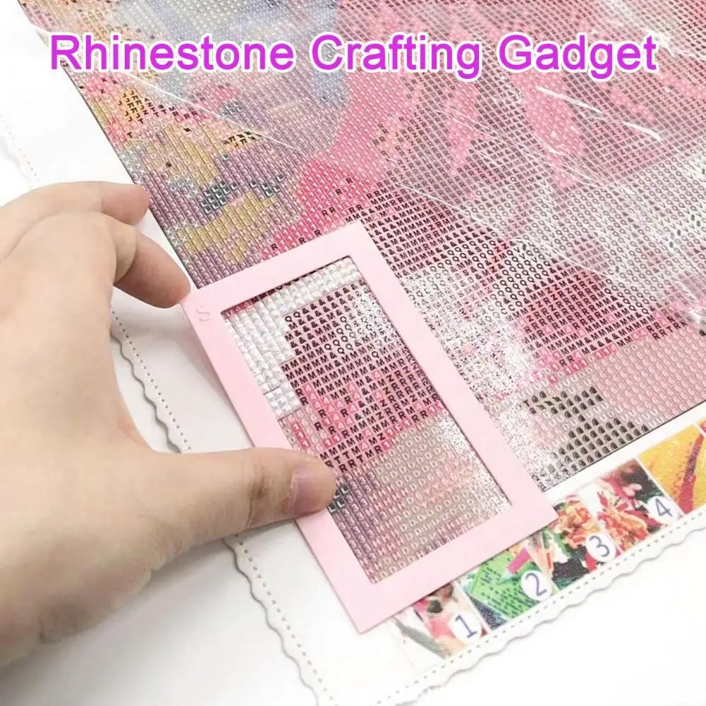 2Pcs Rhinestone Art Positioning Frame Rhinestone Painting Alignment Tool & Straight Edge Ruler DIY Rhinestone Art Accessories
