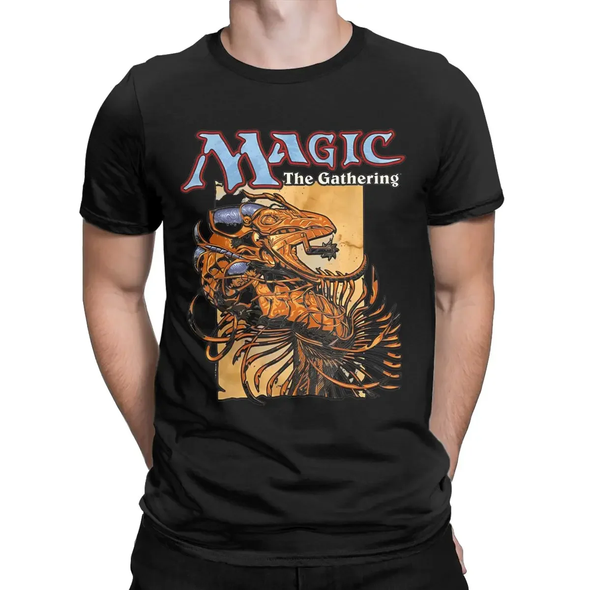 Magic Games Gathering MTG Men's T Shirt Card Games Vintage Tee Shirt Short Sleeve Crew Neck T-Shirt Cotton Big Size Clothing