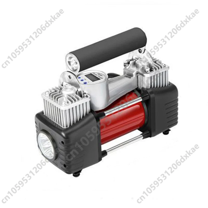 High Power Automotive Air Pump Dual Cylinder All Metal Fast Off-road Sand Pump High-pressure 300W Air Compressor