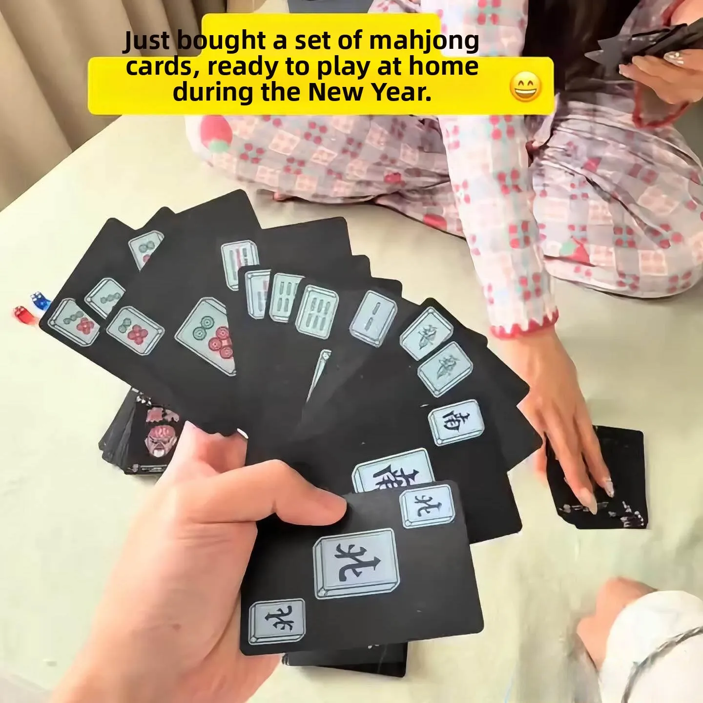 

Portable Travel Mahjong Poker Cards 144 Pieces Thickened PVC Plastic Waterproof Wear-resistant Universal Family Use