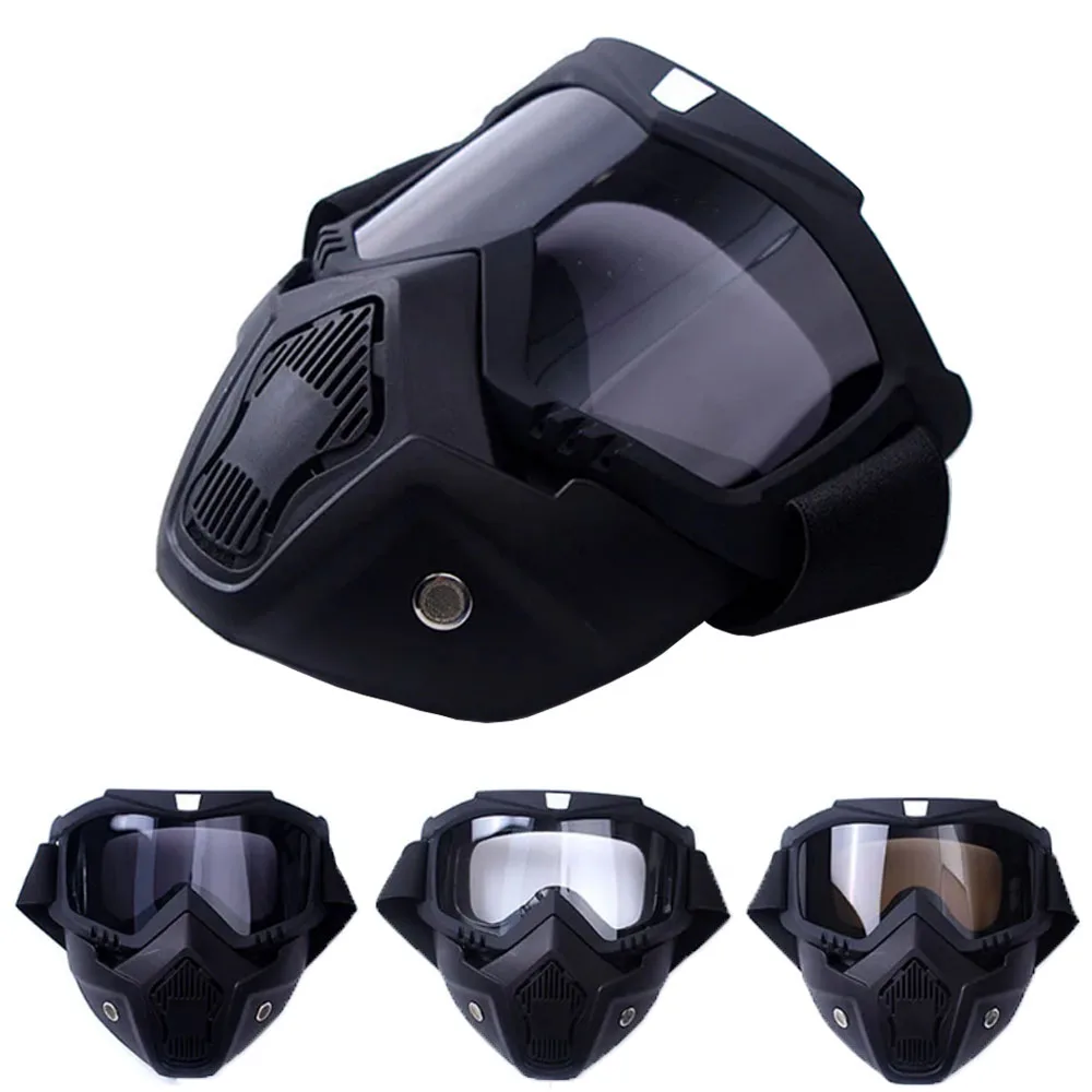 

Outdoor Sports Windproof Mask Goggles Adjustable Full Face Protective Motocross Riding Skiing Glasses Halloween Cosplay Masks