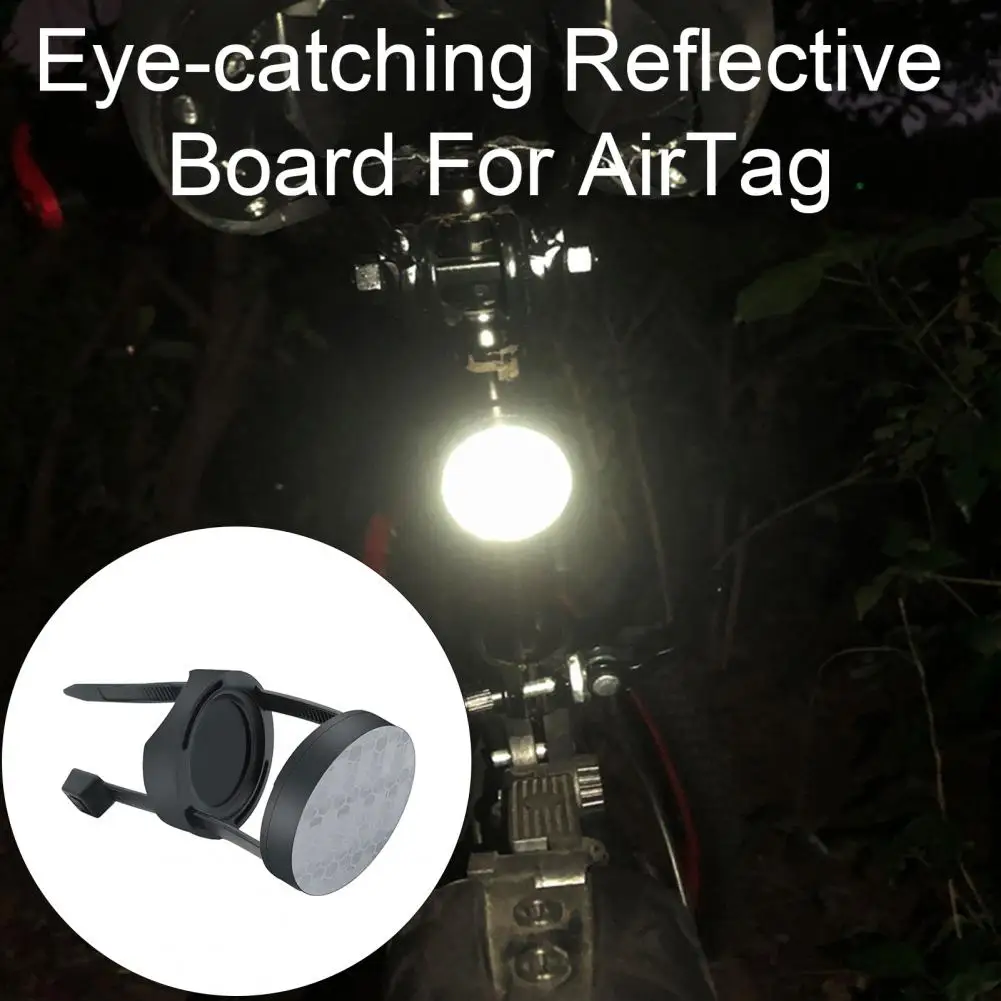 Hidden Installation for Airtag on Mountain Bike Taillight Mountain Bicycle Rack with Back Reflective Board for Airtag Tail