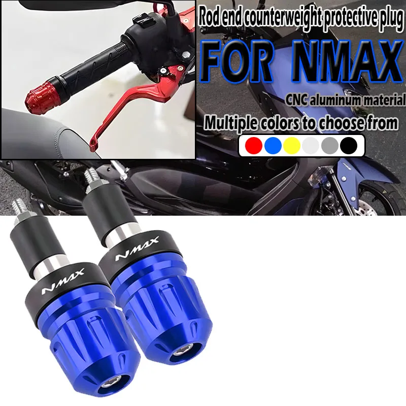 For NMAX NMAX160 NMAX155 NMAX125 2015-2025 Motorcycle Handlebar Grips Handle Bar Cap End Plugs Counterweight Cap  accessories