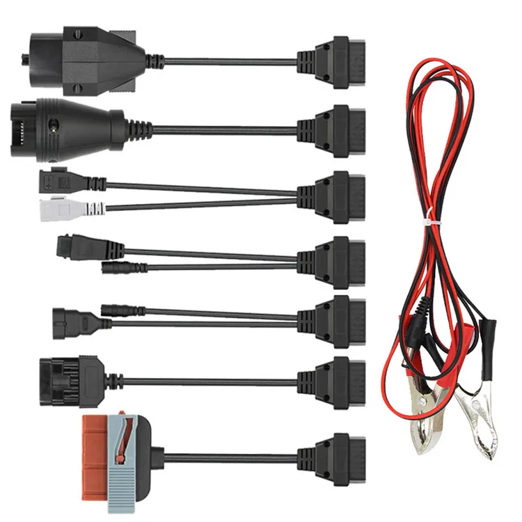 Full Set Full Pin OBD1 to OBD2 Adapter OBD Car Diagnostic Adapter Cable Set 8in1 for Ds150e Tcs