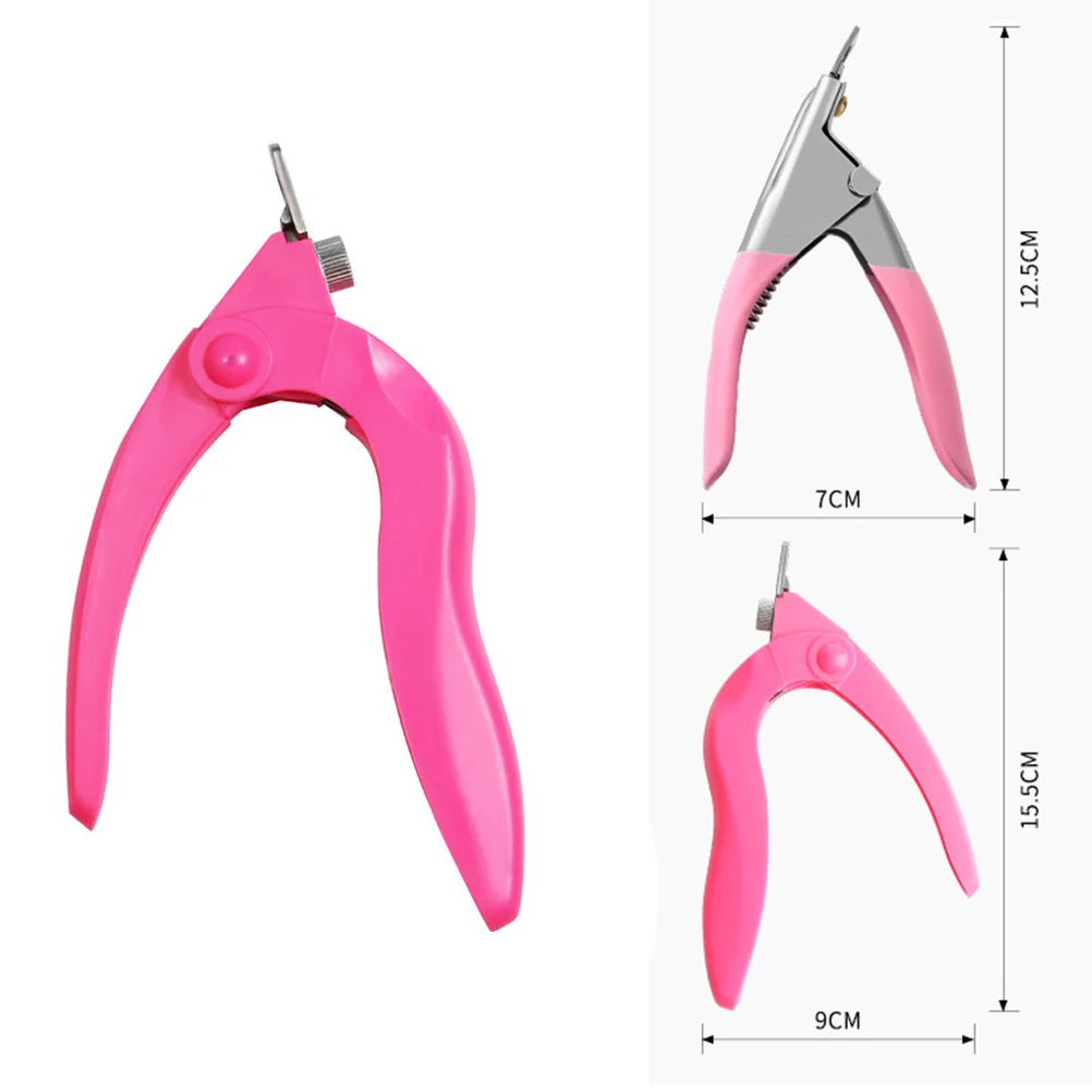 2 قطعة قسط الفولاذ المقاوم للصدأ أداة قص الأظافر U شكل مسمار المقص ل الاكريليك الأظافر الطبيعية كاذبة مانيكير أداة المنزل صالون المتقلب #4