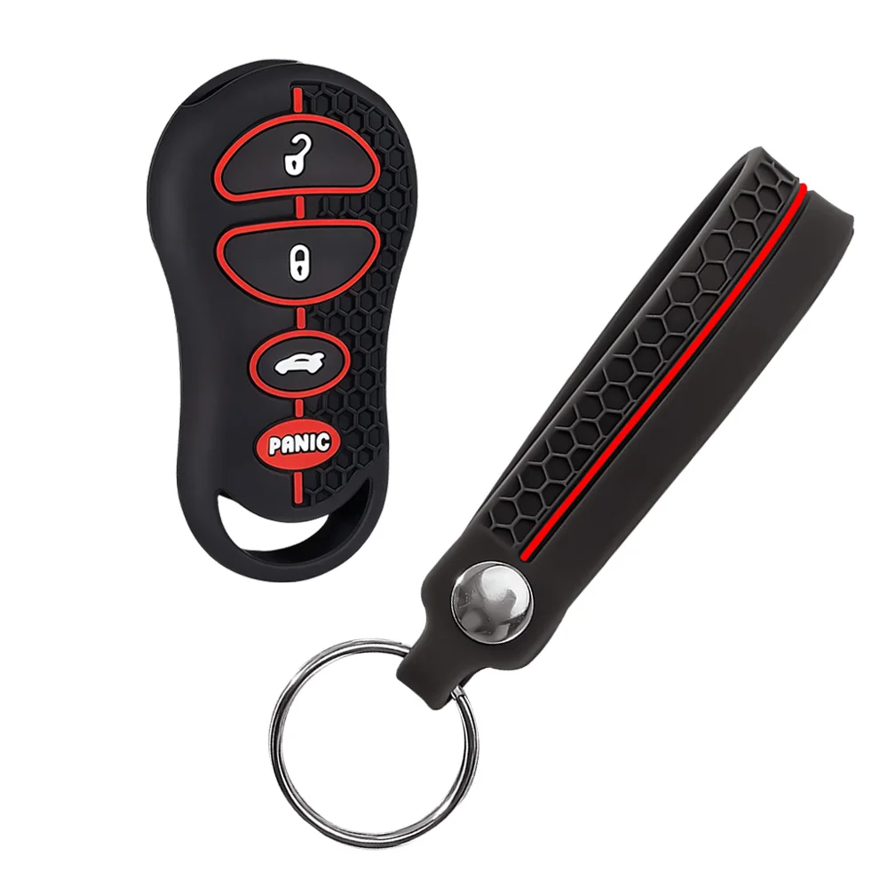 Silicone For Chrysler CHRYSLER 300m Grand Voyager PT Cruiser Sebring Jeep Liberty Dodge Transmitter 4 Button Fob Caps