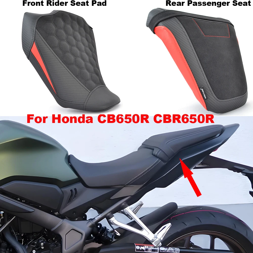 

Motorcycle Front Rider Cushion Seat Pad Rear Passenger Seat For Honda CB650R CBR650R CBR 650 R 2024-2025