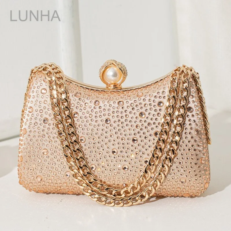 

Women Evening Bags Shiny Rhinestone Banquet Handbag Elegant Luxury Rhinestone Handbag for Party Wedding Ball