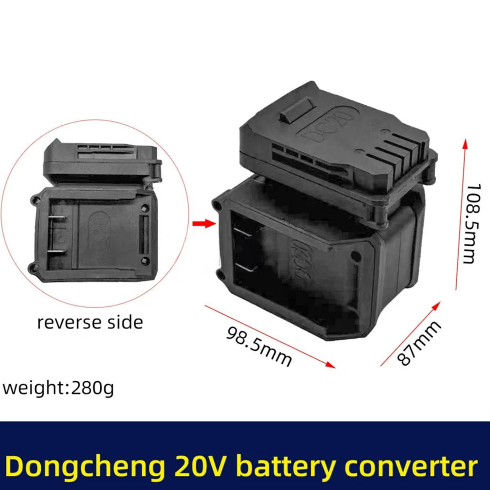 20V Rotary Hammer Battery Converter Dual Battery Adapter Plastic Electric Power Drill Accessories Tools For Enhanced Power