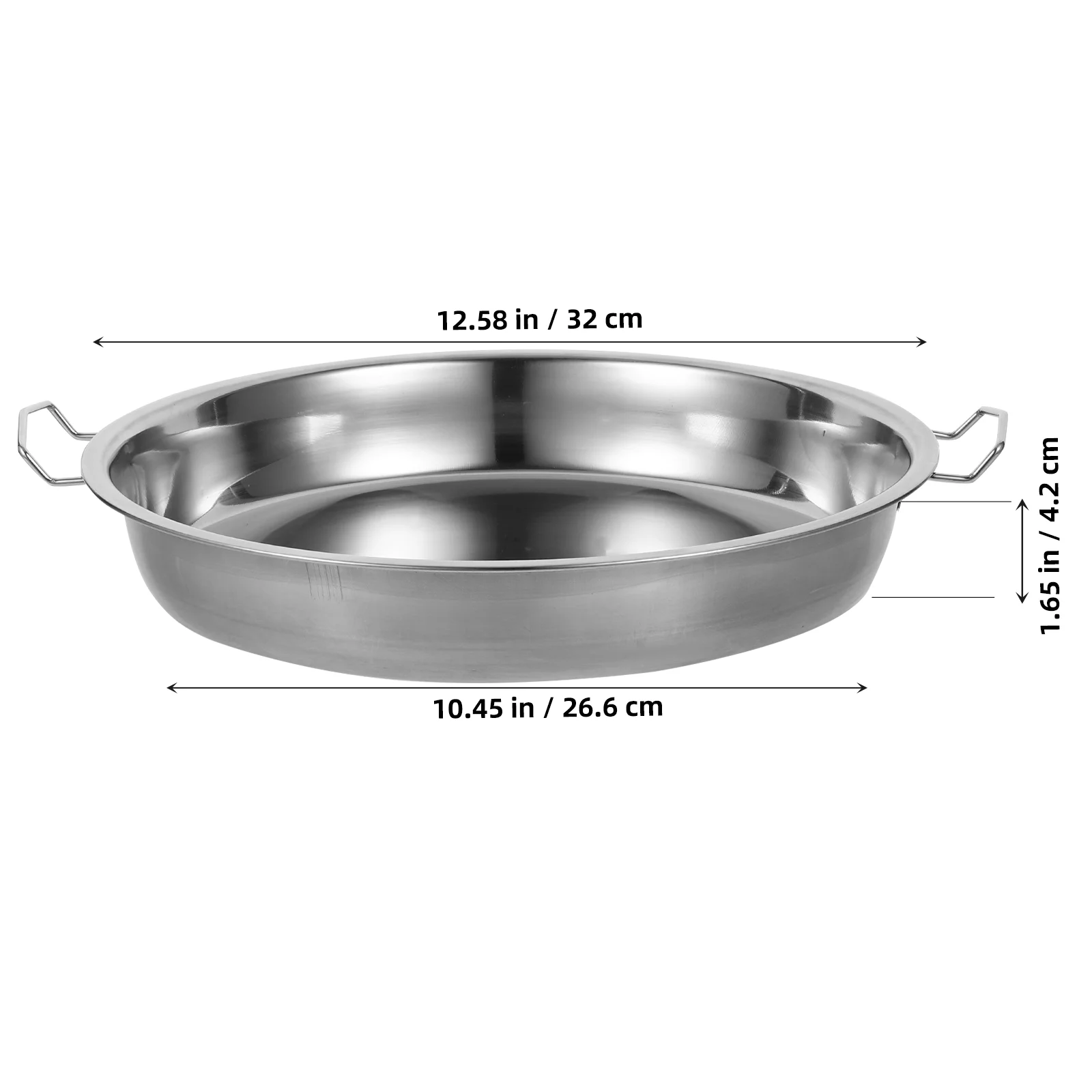 Liangpi Steamer Handle Dish Stainless Steel Plates Pans Dinner Saucepan Serving For Home Supplies Rice Roll Snack Tray Steaming