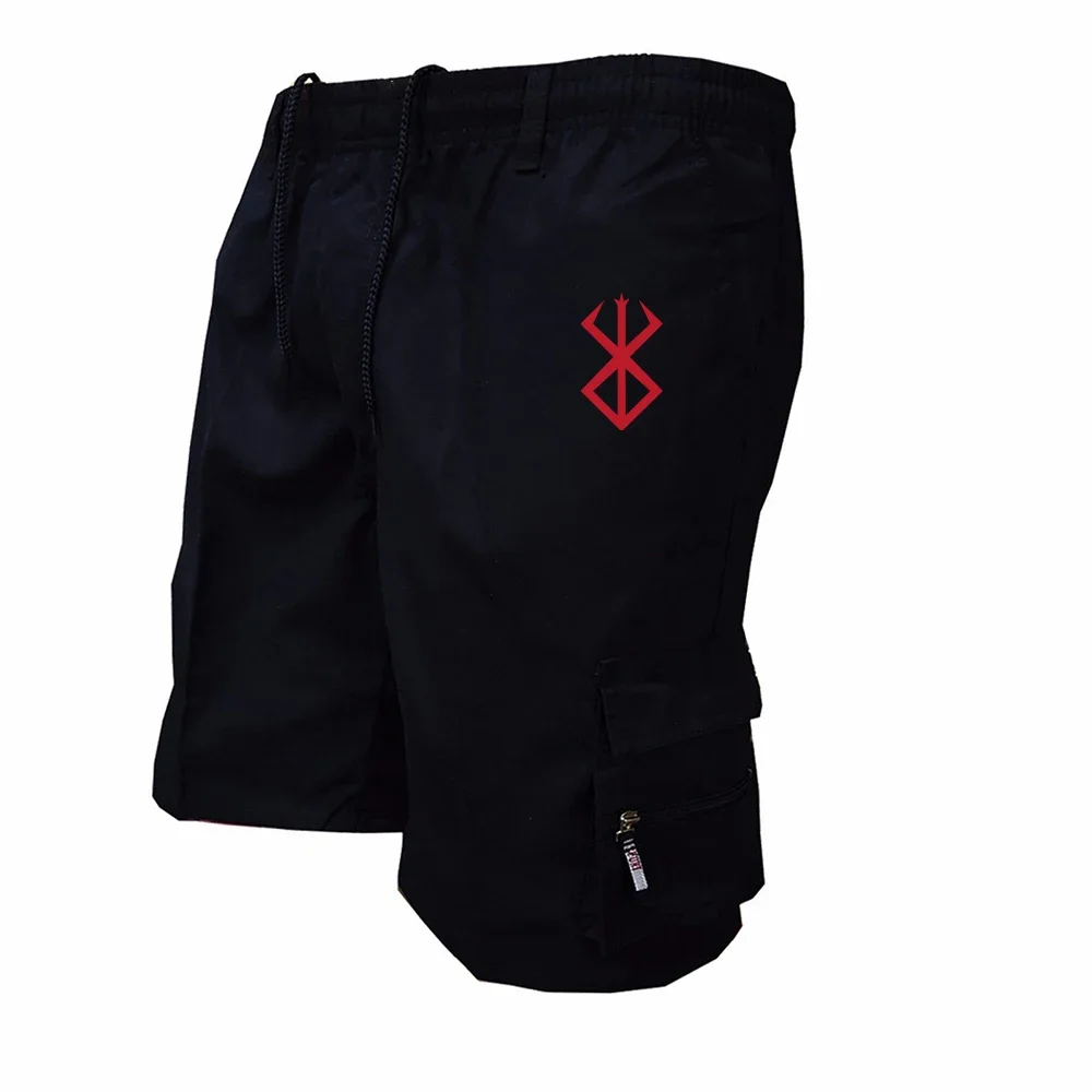 Men's Cargo Shorts Overalls Elastic Waist Cycling Shorts Outdoor Multi-pockets Loose Work Shorts Quick Dry Casual Hiking Shorts
