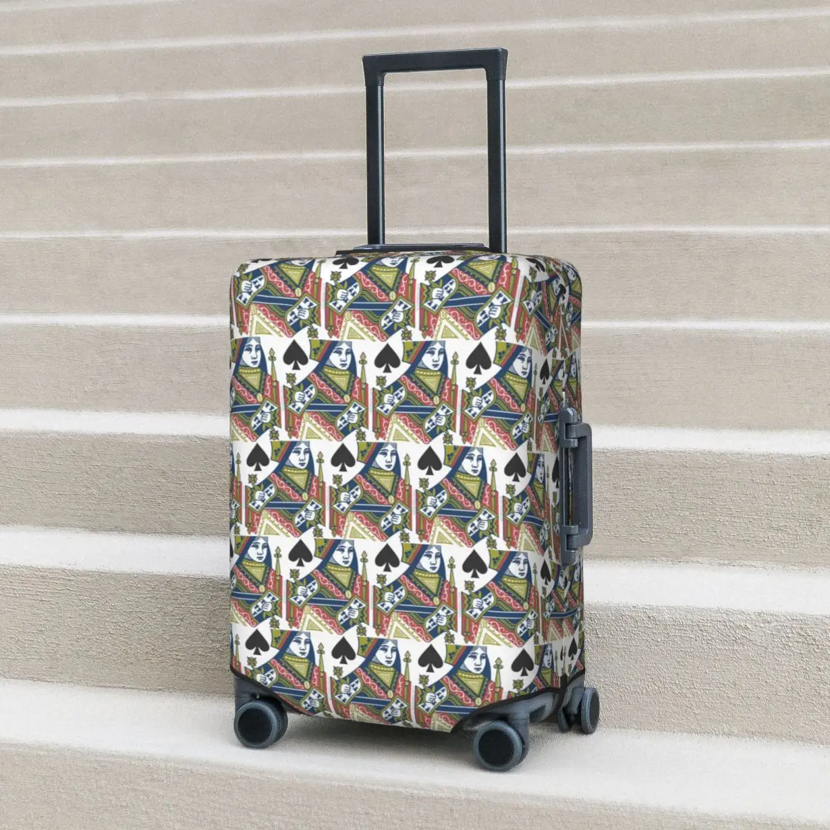 Naipes - Queen Of Spades Funda protectora para maleta Fundas protectoras elásticas para equipaje de viaje para 18-32 pulgadas