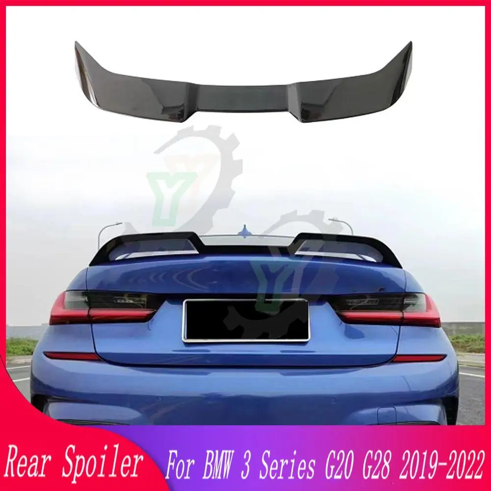 19 20 21 22 High Quality ABS Plastic Car Rear Trunk Spoiler Rear Wing Lip Trim  For BMW 3 Series G20 G28 2019 2020 2021 2022