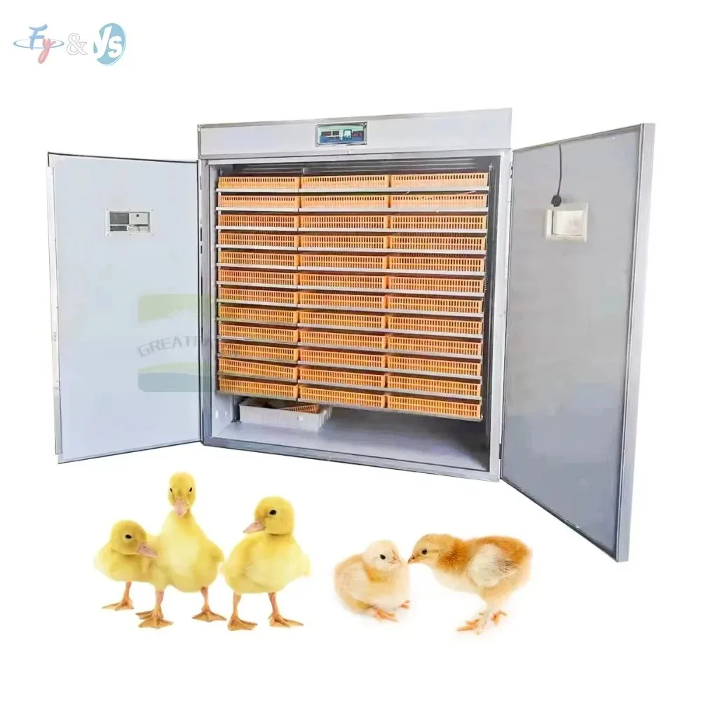 Fully Automatic Large Capacity Incubator,88 to 5280 Eggs Poultry Hatcher Machine,Commercial Egg Incubator for Chicken Duck Quail