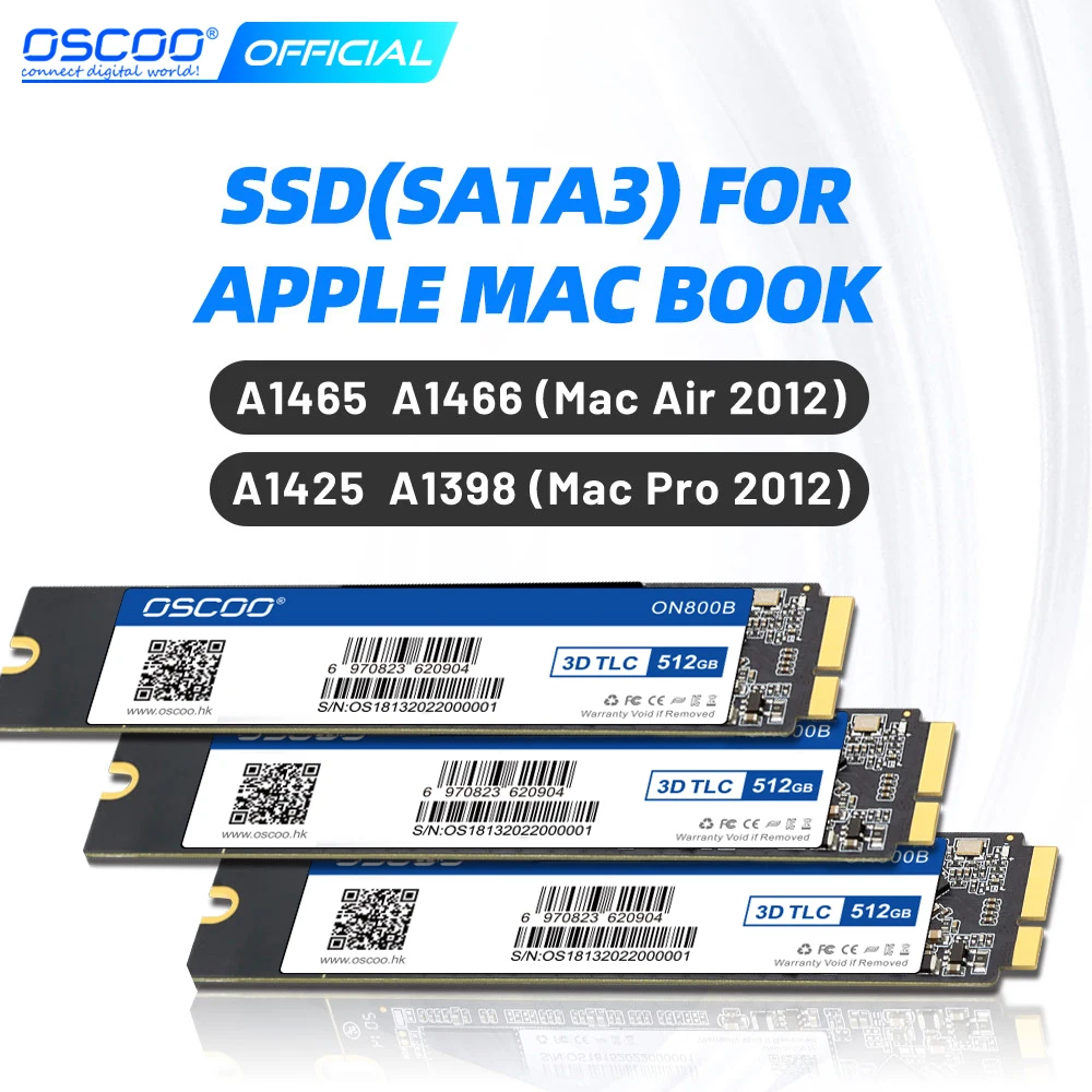 Imagem -01 - Oscoo-ssd Disco Rígido para Macbook Air A1465 A1466 Macbook Pro A1398 A1425 m2 128gb 256gb 512gb 1tb 2012 oscoo ssd disco rigido para macbook air a1465 a1466 macbook pro a1398 a1425 m2 128gb 256gb 512gb 1tb 2012 01