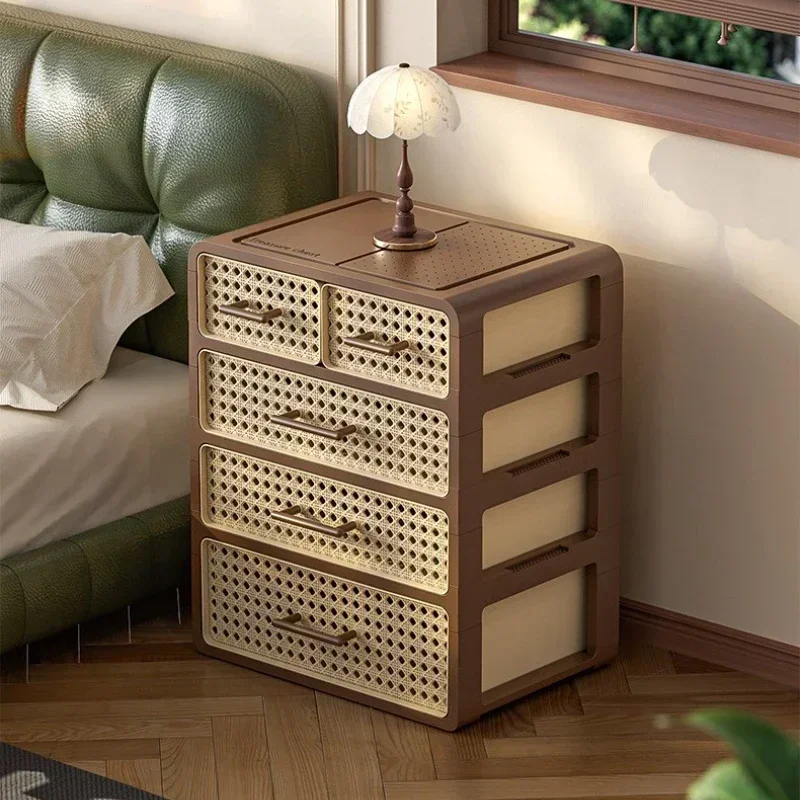 Household Bedroom Underwear Underwear Storage Box Household Drawer Type Grid Sorting Wardrobe Antique Dust-proof Storage Box