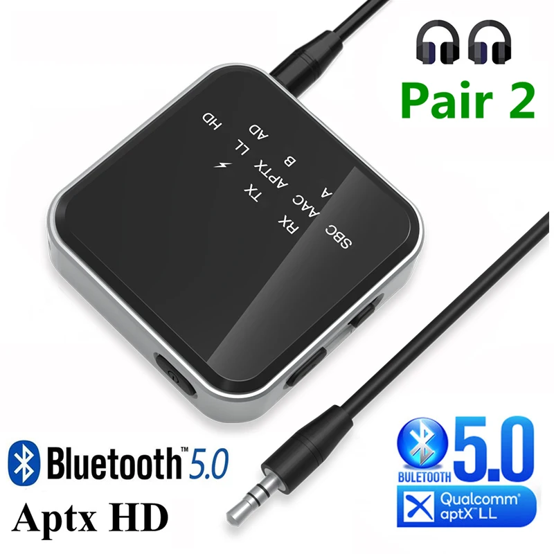 Aptx HD LL adaptacyjny nadajnik odbiornik Bluetooth BT 5.2 RCA 3.5mm Jack AUX bezprzewodowy Adapter Audio połączenie bezprzewodowe do TV Car PC