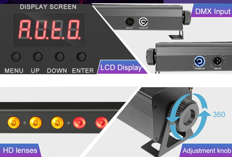 AICPOSE DMX 18x12W LED RGBW LED Pixel Wall Washer LED Bar Bühnenlicht für Party, Hochzeit und Eventbeleuchtung – Detail 3