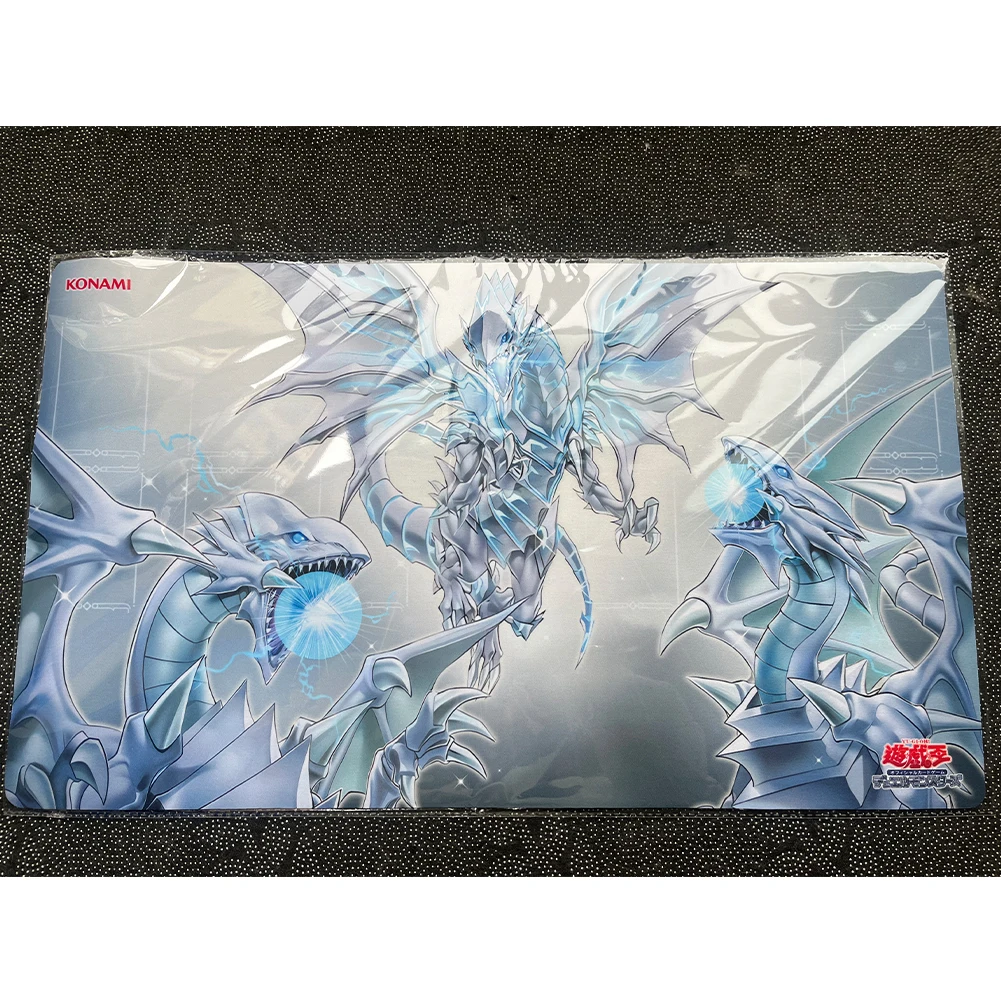 Yugioh Playmat Majesty with Dragons of White TCG CCG OCG Trading Card Game Mat Yu-Gi-Oh Mats-Y194