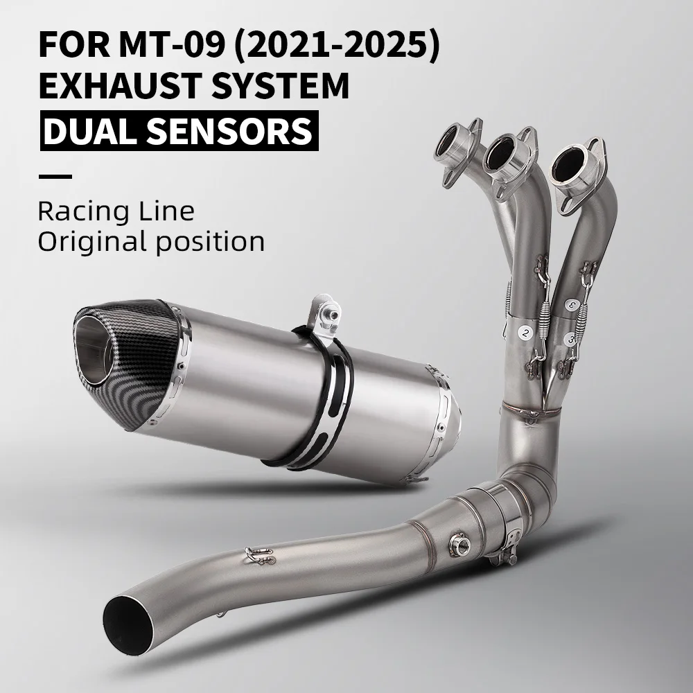 

Suitable for MT09FZ09 (2021-2025) motorcycle full system exhaust muffler escape middle 51 mm caliber