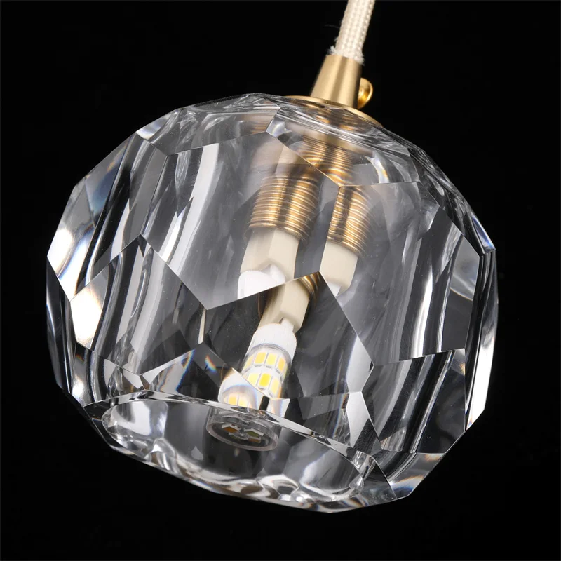 Modern Crystal Sconce Lamp G9 Wall Sconce Aisle Door Front Lights Sleeping Copper Wall Lights Bedside Lamp For Bedroom Fixtures
