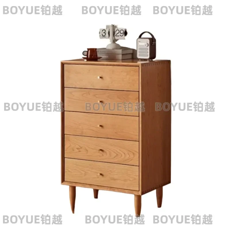 Nordic Cloud Cherry Wood Cabinet Modern Simple Dining Room Storage Furniture Japanese Style Kitchen Cupboard Minimalist Home