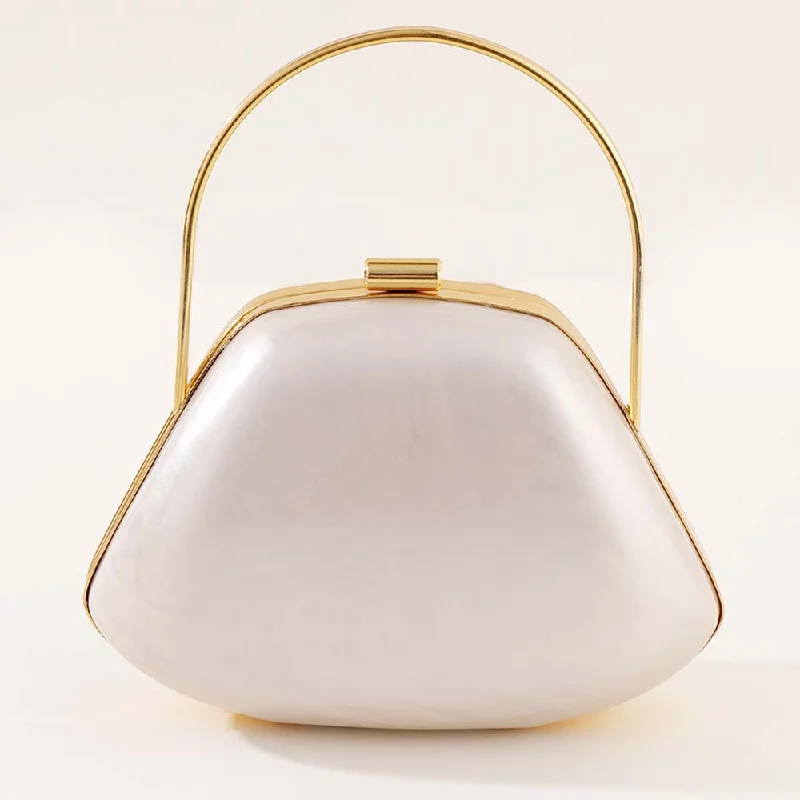 

Hardware Clip Shoulder Bag New Handbag Evening Party Fashion Trendy Clutch Acrylic Crossbody Bags Pearl Korean Popular Luxury
