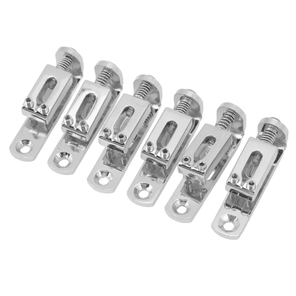 6PCS Zinc Alloy Guitar Bridge Saddle Split Type Silver Color/Golden Color Electric Guitar Bridge Headless Guitar Bridge