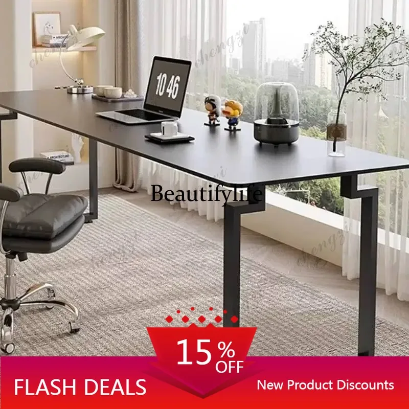 Q181 Metal Shelves Computer Desks Rectangular Luxury Office Study Gaming Desk Notebook Bedroom Adult Mesa Ordenador Office Furni