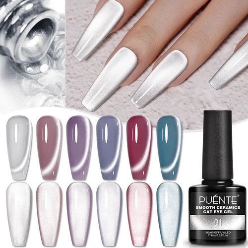 Imagen 2 del producto PUENTE 7,5 ML cerámica suave gato Gel magnético esmalte de uñas tonos de luz de luna blanca ojo de gato remojo UV barniz para decoración de uñas manicura