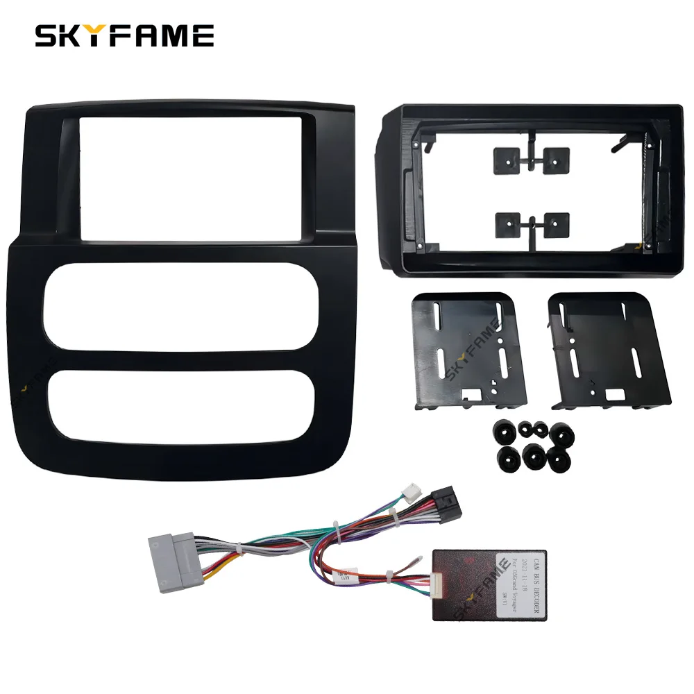 SKYFAME Car Frame Fascia Adapter Canbus Box Decoder Android Radio Dash Fitting Panel Kit For Dodge RAM 1500 2500 3500