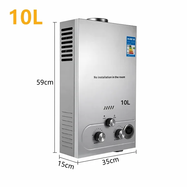 VEVOR Pro Beinstrecker 220LBS Beinstreckmaschine LPG-Wassererhitzer 6L 8L 10L 12L 16L 18L Propan-Gas LPG Edelstahl Durchlauferhitzer Duschset