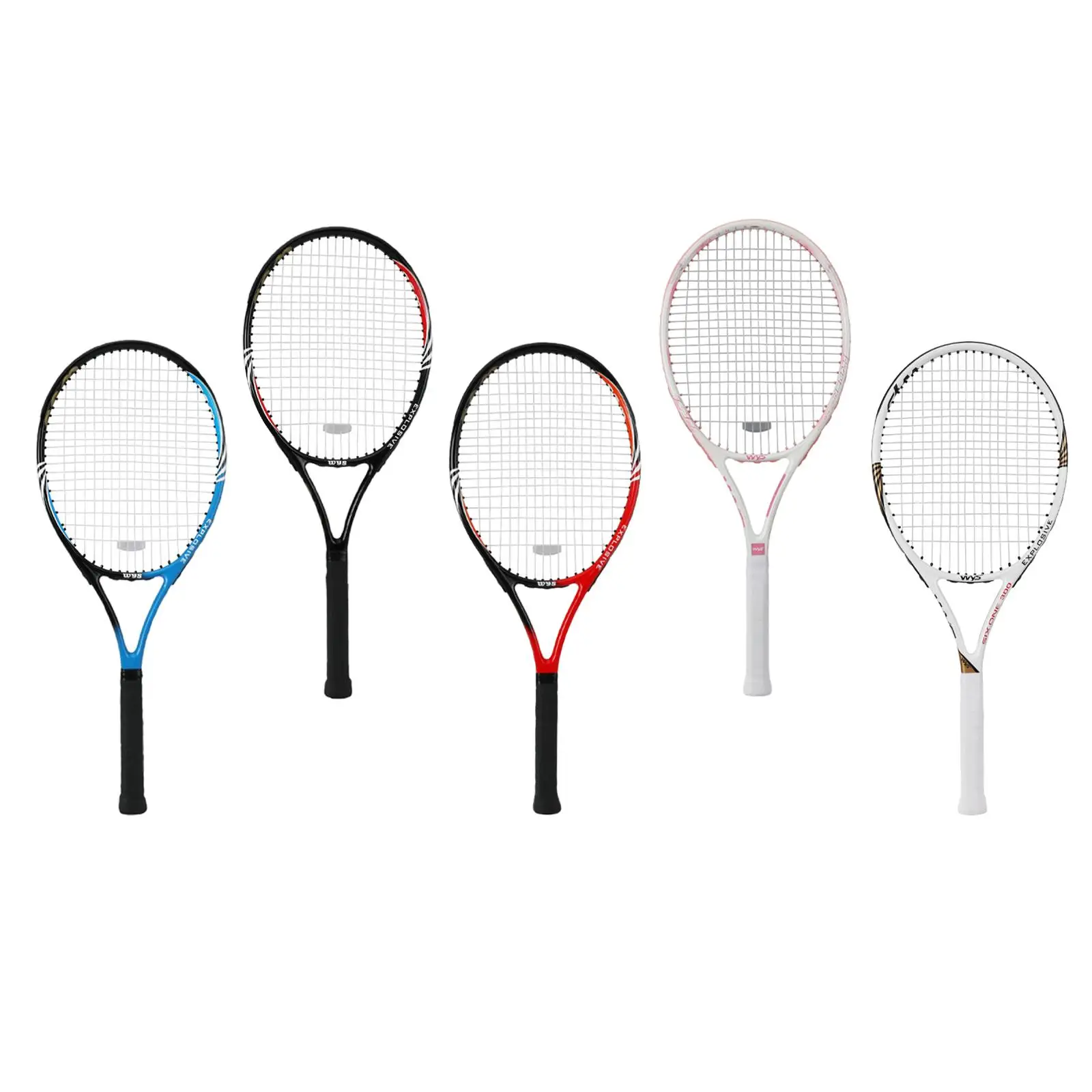 Professional Beginner Tennis Racket with Large Sweet Spot Carbon Frame and Nylon Strings for Beach Backyard Games view 5