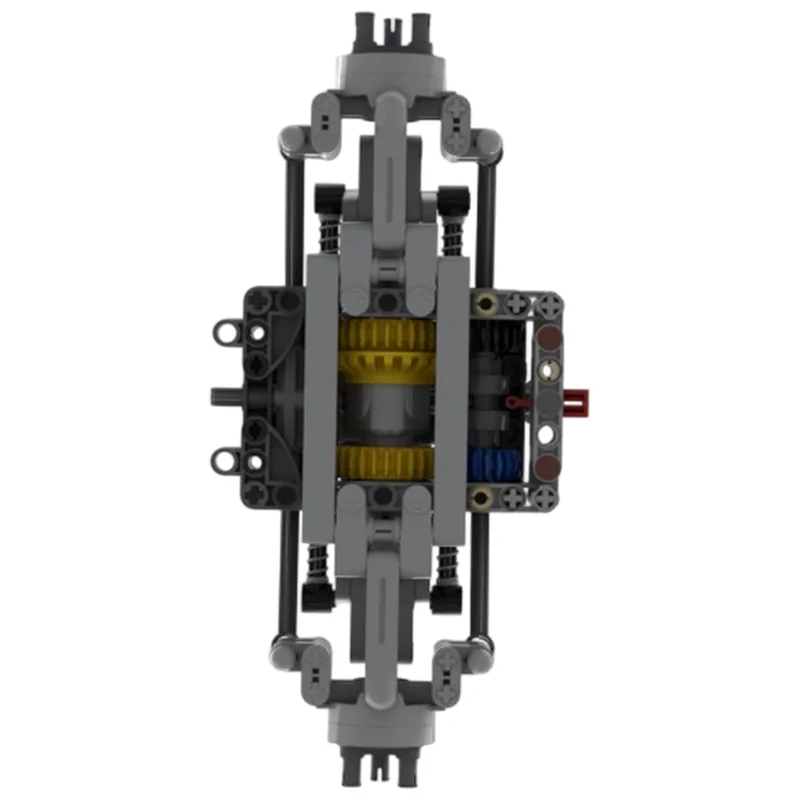 MOC Building Blocks Differential Lock Front Axle Detailed Realistic Technic Style DIY Brick Kit Desktop Collectible Display