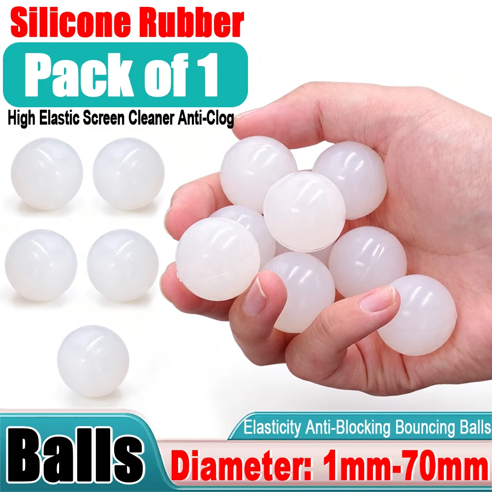 Silicon Rubber Balls 1mm-70mm White Round Solid Rubber Ball Bouncy Ball