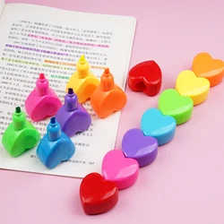 Kawaii Multicolor Assembly Heart Fluorescent Marker Student Gift Stationery Pen