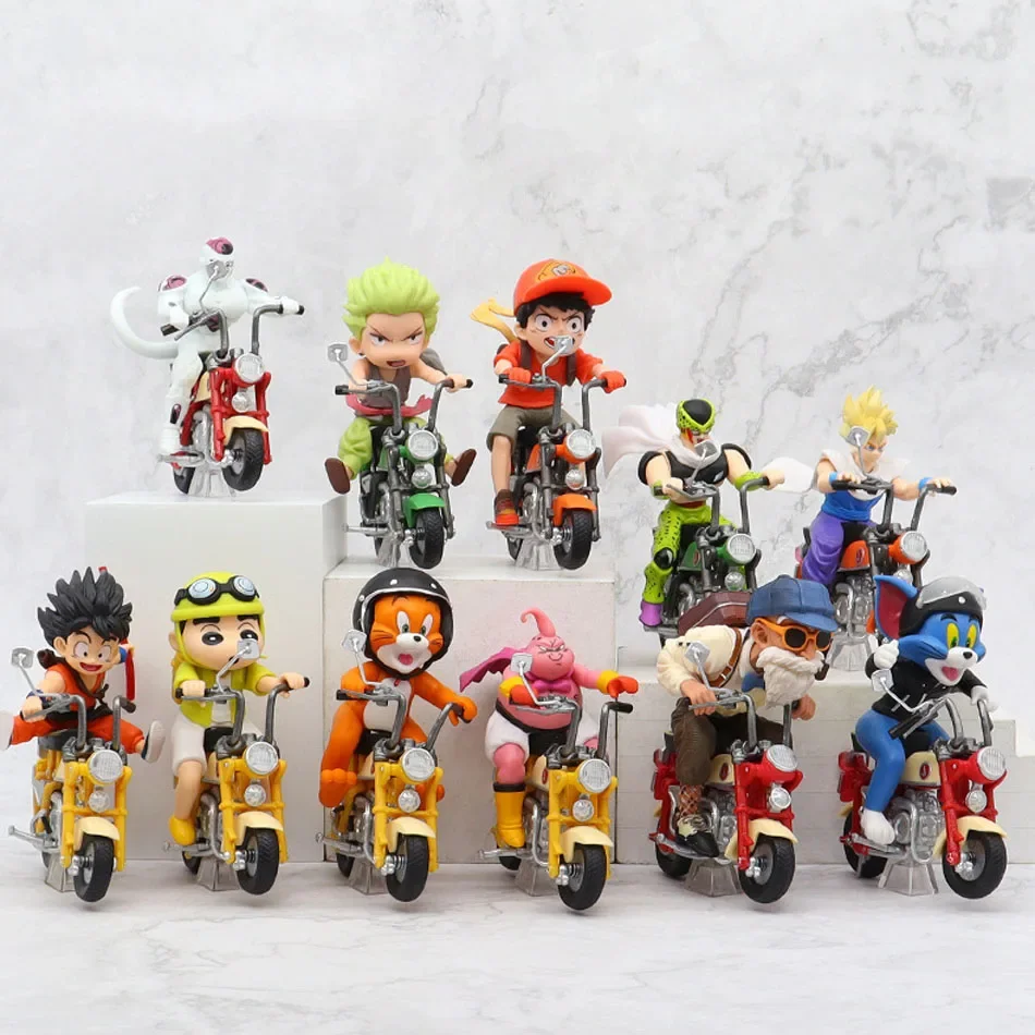 Figurine de moto Dragon Ball Z Tom et Jerry Crayon Shin-chan, jouets en PVC Goku Frieza Cell Roshi pour enfants, collectionneur
