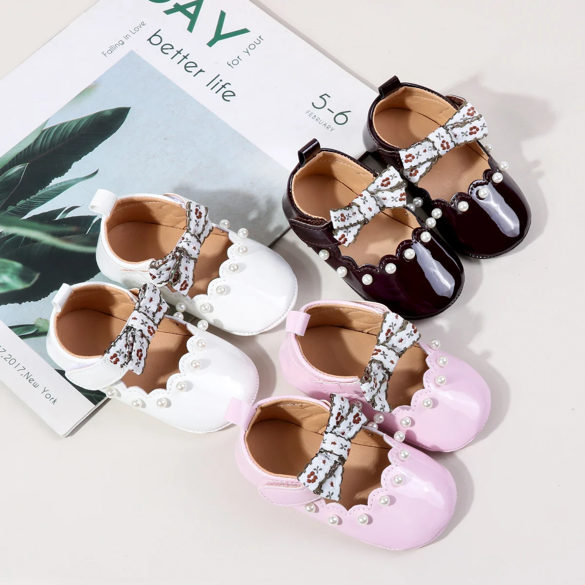 نمط جديد طفل الفتيات الأولى المشي داخلي في الهواء الطلق حذاء طفل صغير ل 0-18 متر طفل الأميرة أحذية بولي Leather الجلود لينة وحيد BBW5199 #1