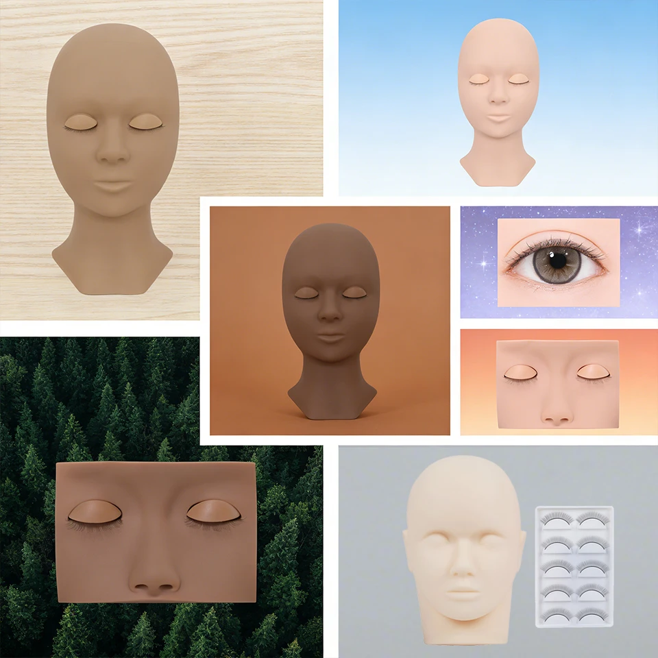 

Wholsale Price Mannequin Head False Eyelash Extension Kit Set for Beginner Brushes Clearn Remover Eye Lash Accessories Supplies