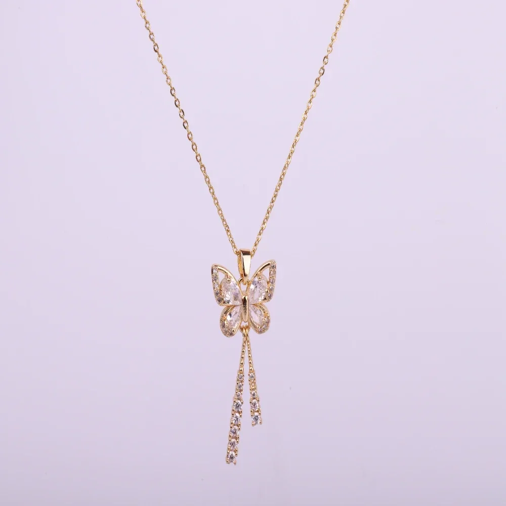 軽量高級チタン鋼レディースネックレス、ペンダント付き、色あせしないジュエリー装飾、多用途のハイエンドファッションネックレス